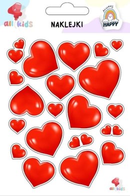 Naklejki dla dzieci Serca Walentynki 1