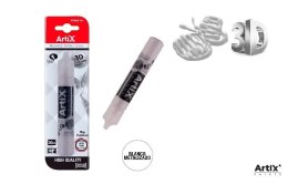 Farba strukturalna 3D biały metalizowany 30ml