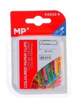 Spinacz biurowy 28mm 80szt kolorowe