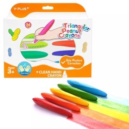 Kredki trójkątne Peanut 24szt Orzeszki