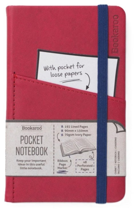 Bookaroo Notatnik Journal Pocket A6 - Bordowy