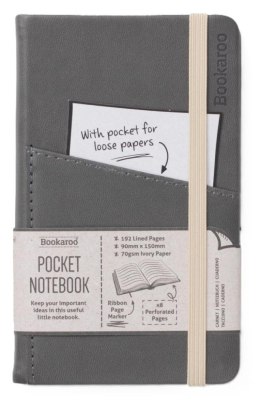 Bookaroo Notatnik Journal Pocket A6 - Szary