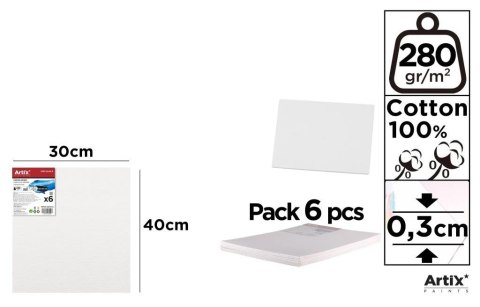 Tablica malarska 30x40x0,3cm 280G/m2 (6szt)