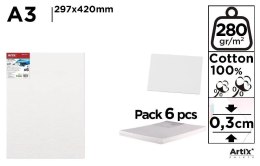 Tablica malarska A3 29,7x42x0,3cm (6szt)