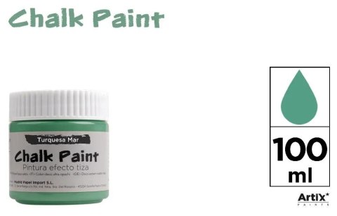 Farba kredowa 100ml turkusowa (6szt)