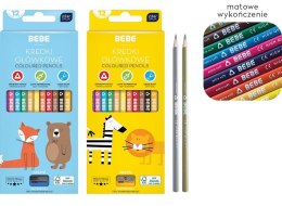 Kredki ołówkowe z temperówką BB Kids 12 kol mix