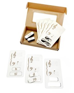 Nauka nut na pięciolinii w kluczu basowym