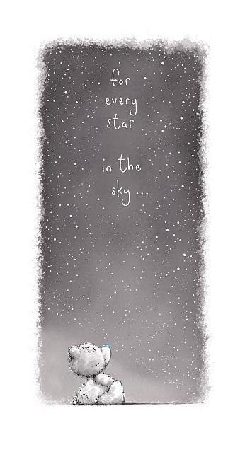 Kartka okolicznościowa Miś pod gwiazdami