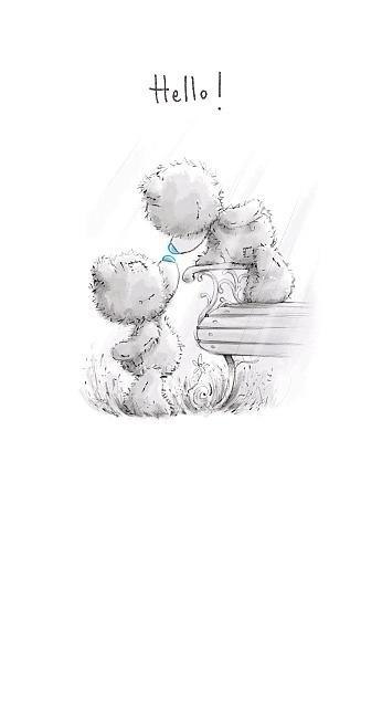 Kartka okolicznościowa Misie przy ławce