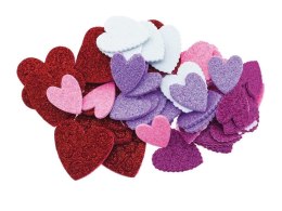 Naklejki 3D serca 64szt