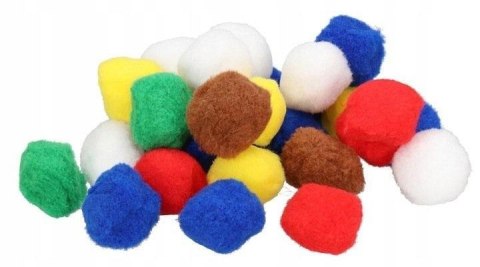 Pompony puszyste MIX 5cm 30szt