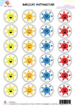 Naklejki motywacyjne A4 dla dzieci słoneczka