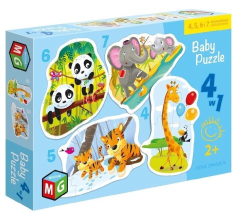 Baby Puzzle 4w1 Dzikie zwierzęta