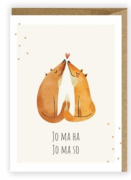 Kartka okolicznościowa Liski, Jo Ma Ha K024
