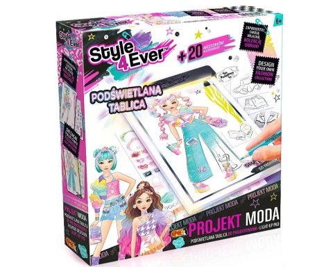 Projekt Moda.Podświetlana tablica do projektowania