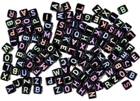 Koraliki ABC czarne