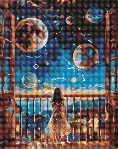 Diamentowa mozaika - Marzycielska noc 40x50cm