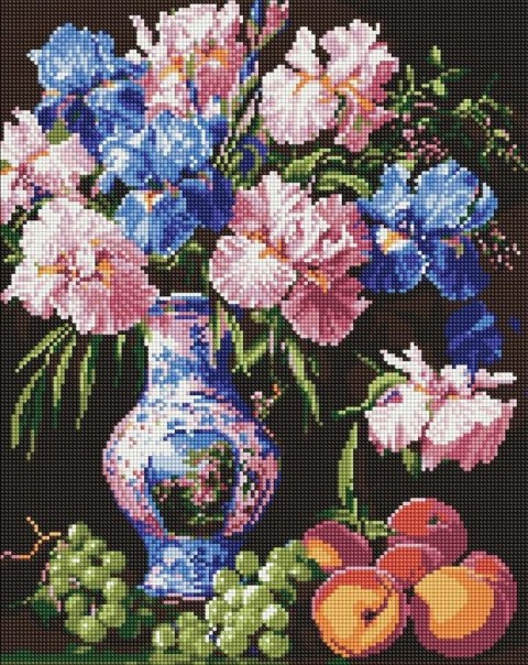 Diamentowa mozaika - Piękno irysów 40x50cm