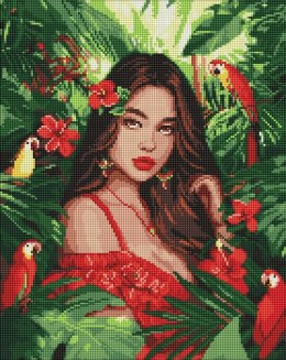 Diamentowa mozaika - Tropikalna księżniczka 40x50