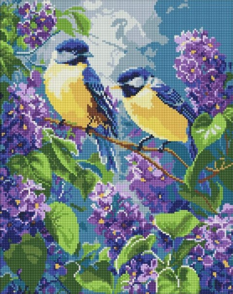 Diamentowa mozaika - Wiosenny duet 40x50cm