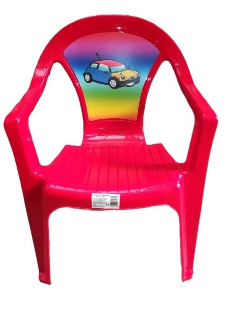 Krzesełko plastikowe czerwone