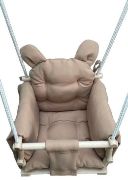 Huśtawka drewniana głęboka z materacem