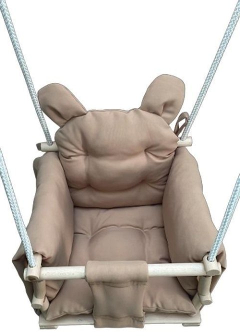 Huśtawka drewniana głęboka z materacem