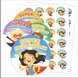 Naklejki motywacyjne - Super przedszkolak 48szt