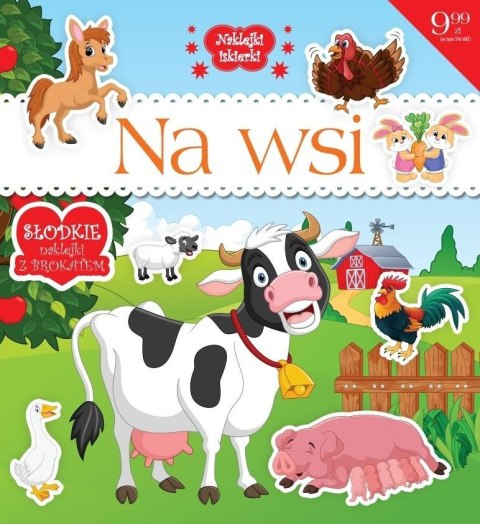 Naklejki iskierki z brokatem. Na wsi