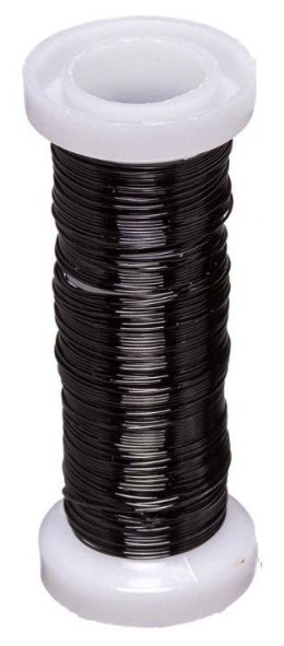 Druciki florystyczne czarny 20m