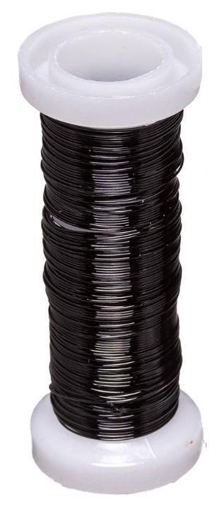 Druciki florystyczne czarny 20m