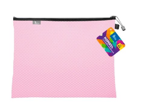 Koperta A4 z suwakiem metalalowym różowa