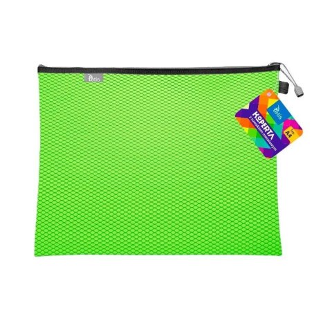 Koperta A4 z suwakiem metalalowym zielona