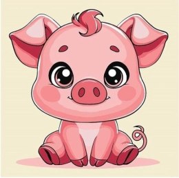 Malowanie po numerach - Świnka 25x25cm