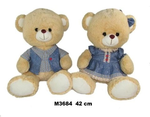 Miś w ubranku 42cm MIX
