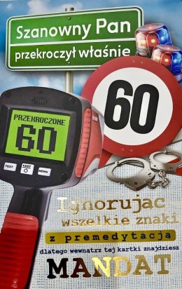Karnet z mandatem 60 urodziny męskie