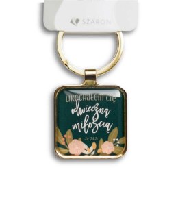 Brelok metalowy srebrny - Ukochałem Cię