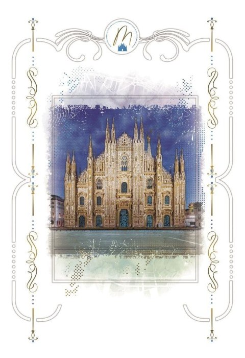 Karnet 12x18cm + koperta Katedra Duomo Mediolan