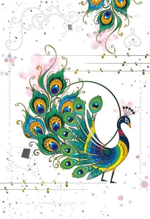 Karnet 12x18cm + koperta Paw