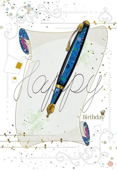 Karnet 12x18cm + koperta Pióro