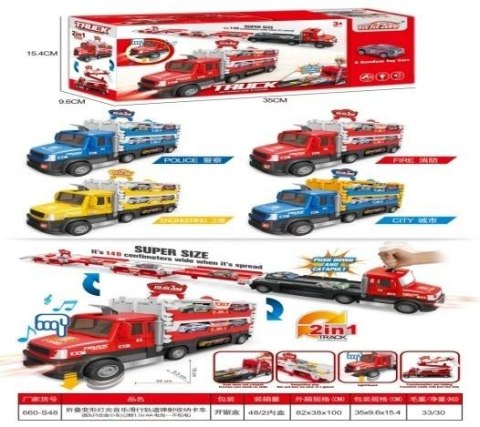 Pojazd transportowy+tor samochodowy z katapultą