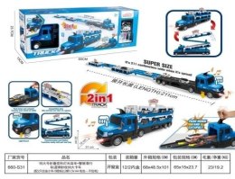 Pojazd transportowy+tor samochodowy z wyrzutnią