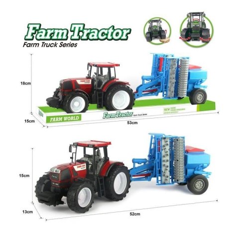 Traktor z siewnikiem pneumatycznym