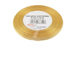 Wstążka satynowa złota 6mmx32m