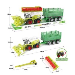 Zestaw kombajnów z przyczepą do siana