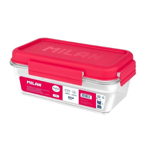 Pojemnik na lunch z tritanu 1,2L różowy MILAN