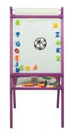 Tablica z rolką papieru dwustronna jasnofioletowa