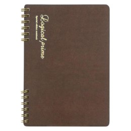 Notatnik A5 12x15cm Logical Prime PT brązowy