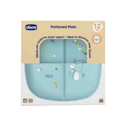 Talerz 3-dzielny niebieski 12m+