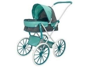 Wózek gondola duże koła szaro-miętowy